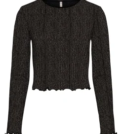 Kids Only Bluse - KogQueen - Black/Lurex Rose Gold/Stripe