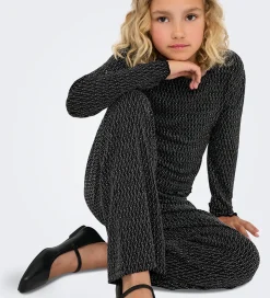 Kids Only Bluse - KogQueen - Black/Lurex Silver/Harlekin