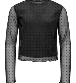 Kids Only Bluser - Mesh - KogDora - Black/Dots Flock Black