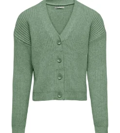 Kids Only Cardigan - Rib - Strik - KogMandy - Hedge Green/Melang