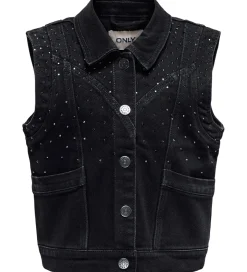 Kids Only Denimvest - KogKennedy - Washed Black/Rhinestone