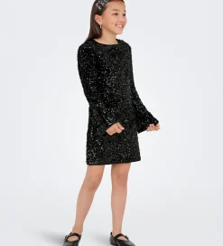 Kids Only Kjole - KogConfidence - Black m. Palietter