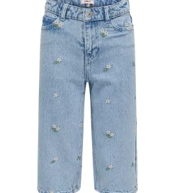 Kids Only Shorts - KogCobain - Light Blue Denim/Flower Embroide