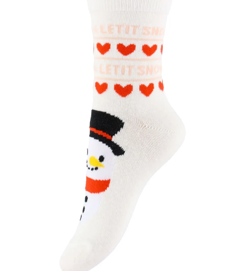 Kids Only Strømper - 2-pak - KogChristmas - Cloud Dancer/Snowman