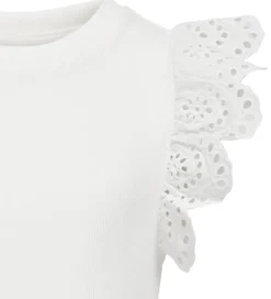 Kids Only Top - KogDrea - Cloud Dancer m. Hulmønster