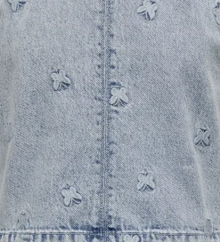 Kids Only Top - KogFreja - Lyseblå Denim/Sommerfugl