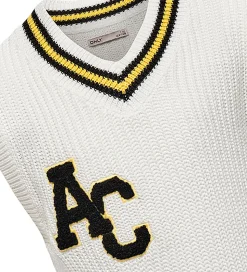 Kids Only Vest - Strik - KogFia College - Cloud Dancer/Black