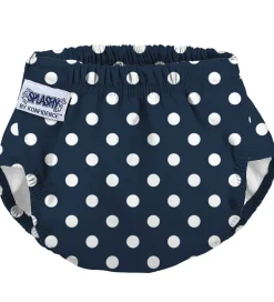 Konfidence Blebadebukser - e-Flex Splashy - Polka Navy/White Spo
