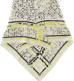 Lala Berlin Tørklæde - Triangle Aina - Floral Leo Sunflower