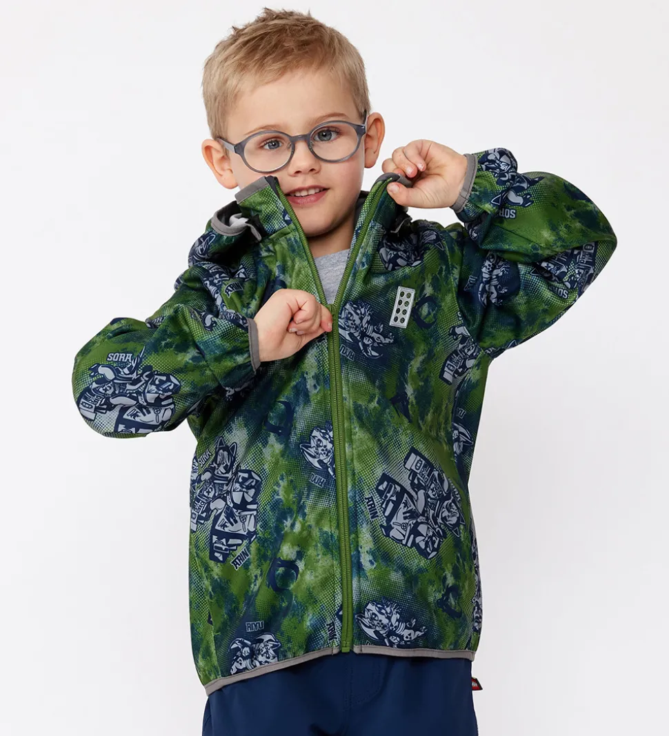 LEGO® Ninjago Softshelljakke - LWScout 202 - Twist Of Lime/Grå m