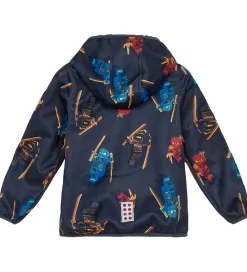 LEGO® Ninjago Softshelljakke - LWSaku 602 - Koksgrå m. Ninjaer