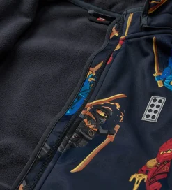 LEGO® Ninjago Softshelljakke - LWSaku 602 - Koksgrå m. Ninjaer