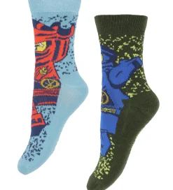 LEGO® Ninjago Strømper - 5-pak - LwaGan - Blå/Grøn