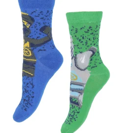 LEGO® Ninjago Strømper - 5-pak - LwaGan - Blå/Grøn