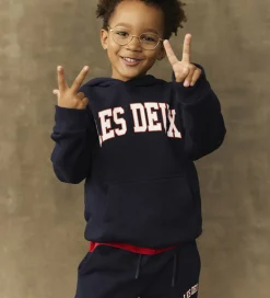 Les Deux Hættetrøje - Aidan - Dark Navy Blue m. Logo