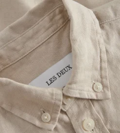 Les Deux Skjorte - Kristian Linen - Light Sand