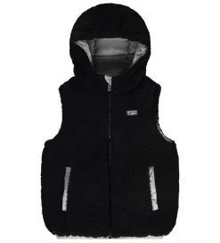 Levis Dynevest m. Fleece - Vendbar - Sølv/Sort