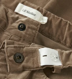 Lil Atelier Bukser - Fløjlsvelour - NmmRyansomba - Sepia Tint