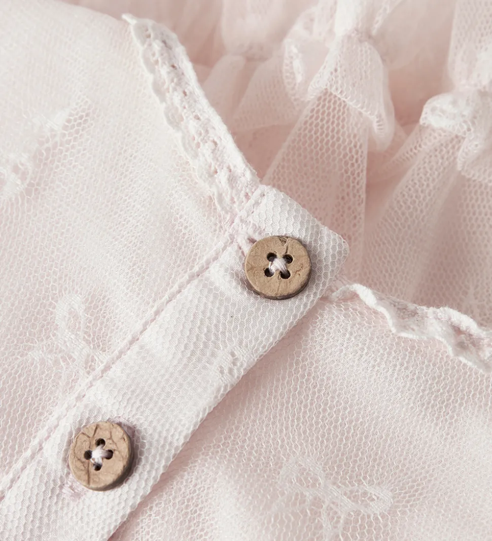 Lil Atelier Kjolebody k/æ - NbfRosetta - Tyl - Almost Mauve