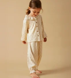 Lil' Atelier Nattøj - 2-delt - Rib - NmfGago - Turtledove/Floral