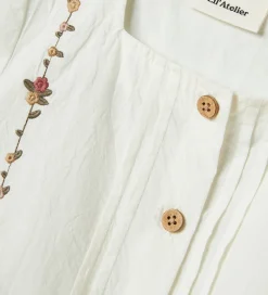 Lil' Atelier Skjorte - NmfJolene - Coconut Milk m. Blomster