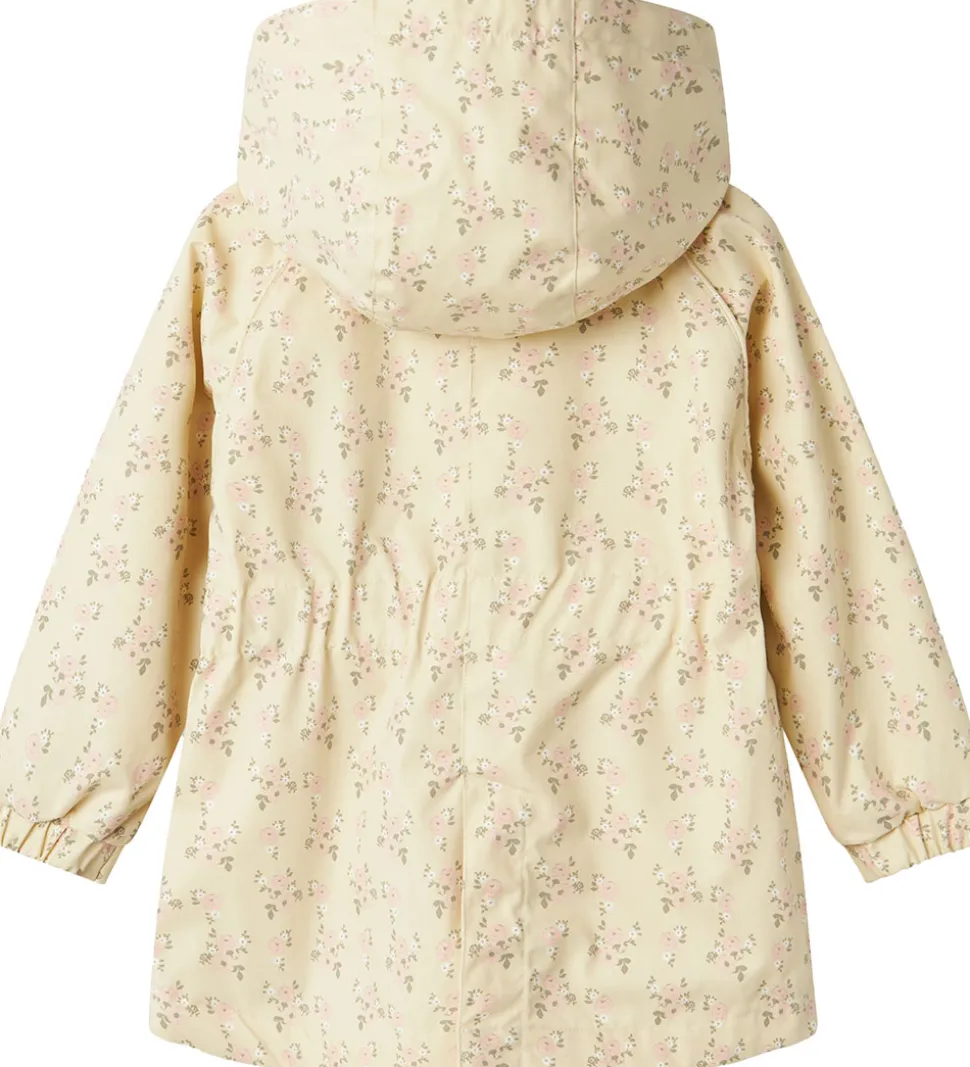 Lil' Atelier Sommerjakke - NmfGerda - Bleached Sand m. Blomster