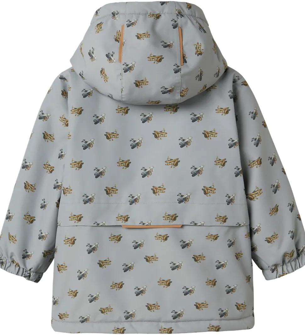 Lil' Atelier Vinterjakke - NmmLasnow10 - Ultimate Grey/Airplanes