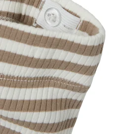 LMTD Nederdel - NlfDallas - Rib - Mocha Meringue/WHITE STRIPES