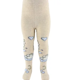 MarMar Strømpebukser - Jacquard - Moomin - Beige Meleret