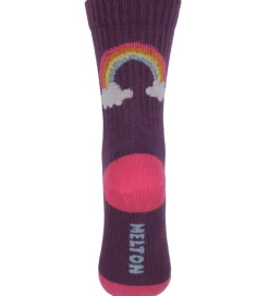 Melton Strømper - Rainbow - Hortensia