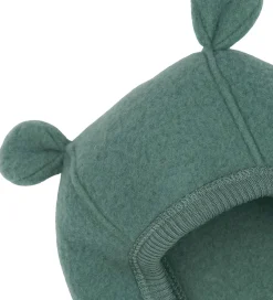 Mikk-Line Elefanthue - Uld - 1-lags - Balsam Green m. Ører