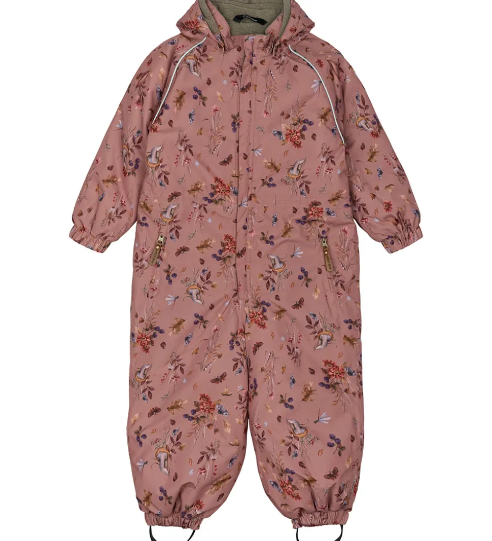 Mikk-Line Flyverdragt - Floral - Burlwood m. Print