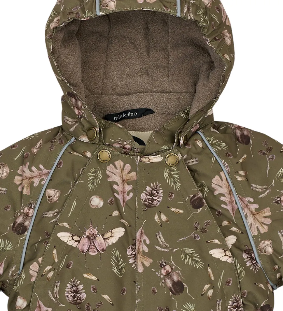 Mikk-Line Flyverdragt - Forest - Burnt Olive m. Print