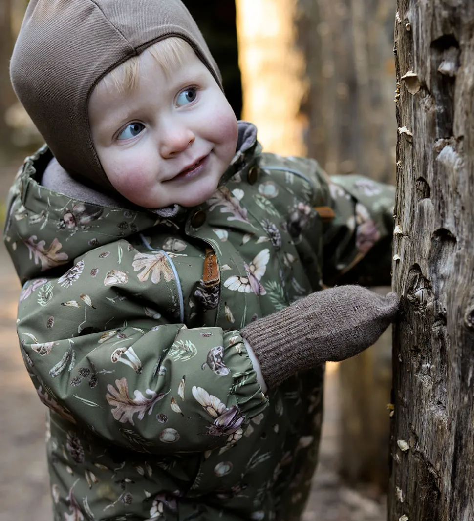 Mikk-Line Flyverdragt - Forest - Burnt Olive m. Print