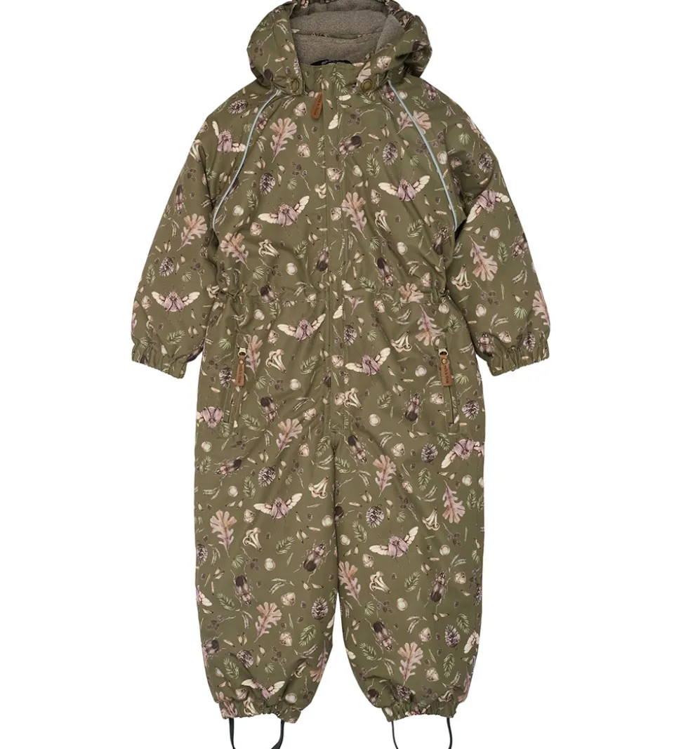 Mikk-Line Flyverdragt - Forrest - Burnt Olive m. Print