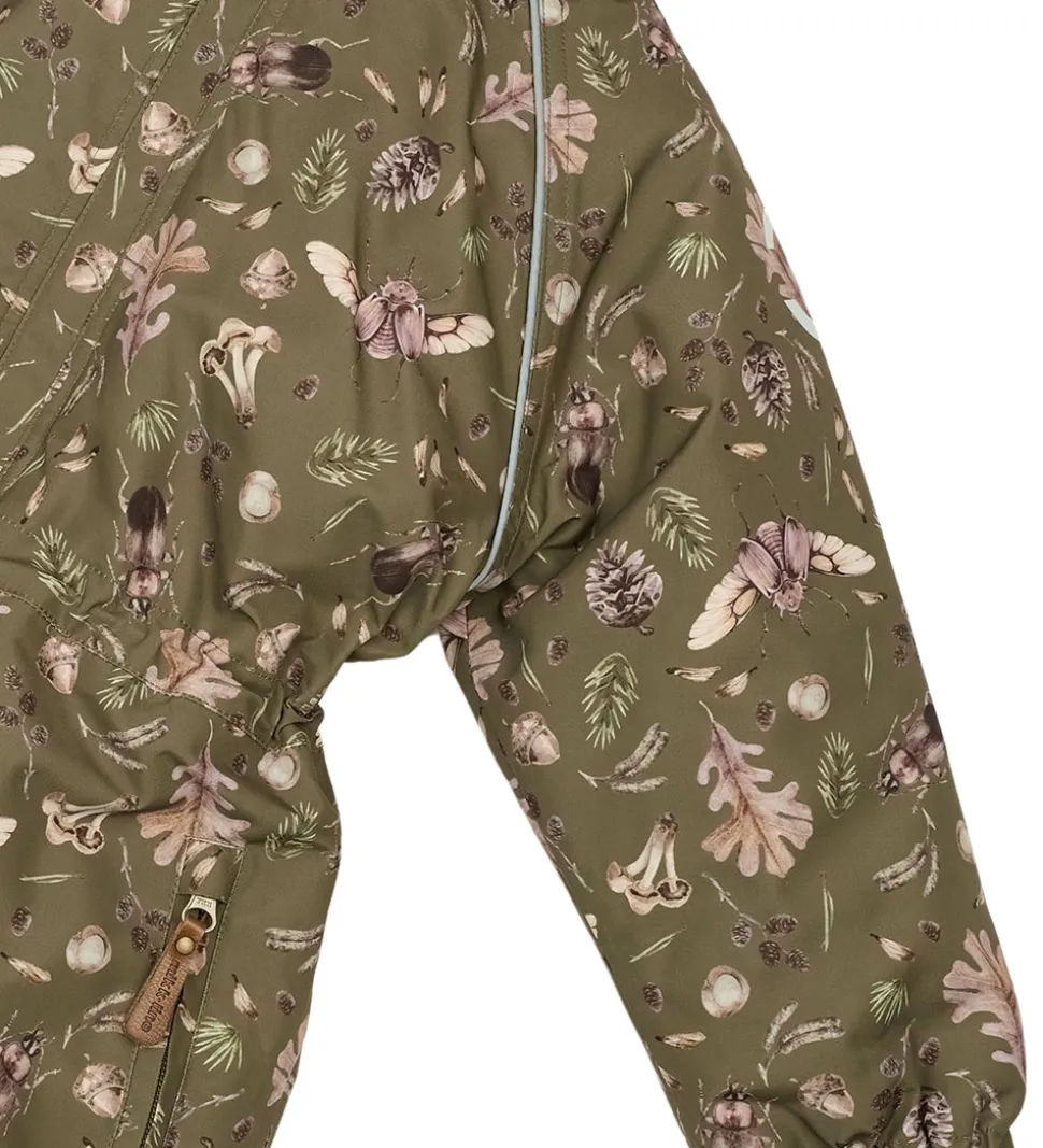 Mikk-Line Flyverdragt - Forrest - Burnt Olive m. Print