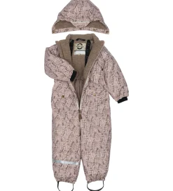 Mikk-Line Flyverdragt - PU - Recycled - Cloud Gray m. Print