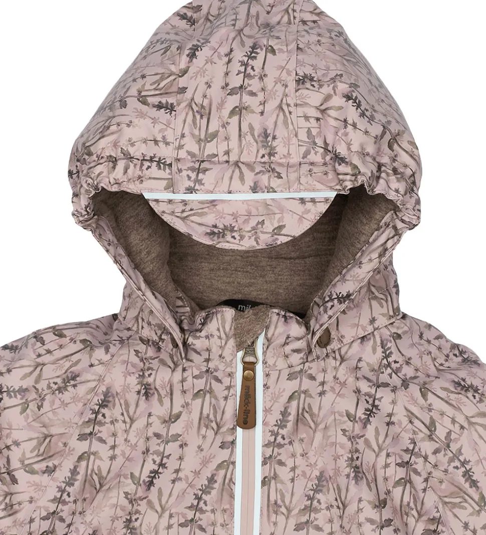 Mikk-Line Flyverdragt - PU - Recycled - Cloud Gray m. Print