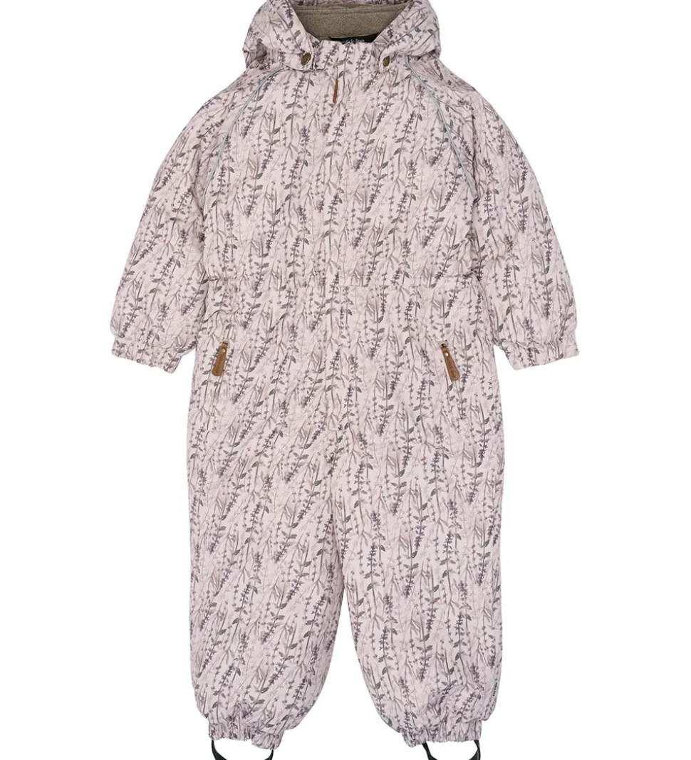 Mikk-Line Flyverdragter - Floral - Cloud Gray m. Print