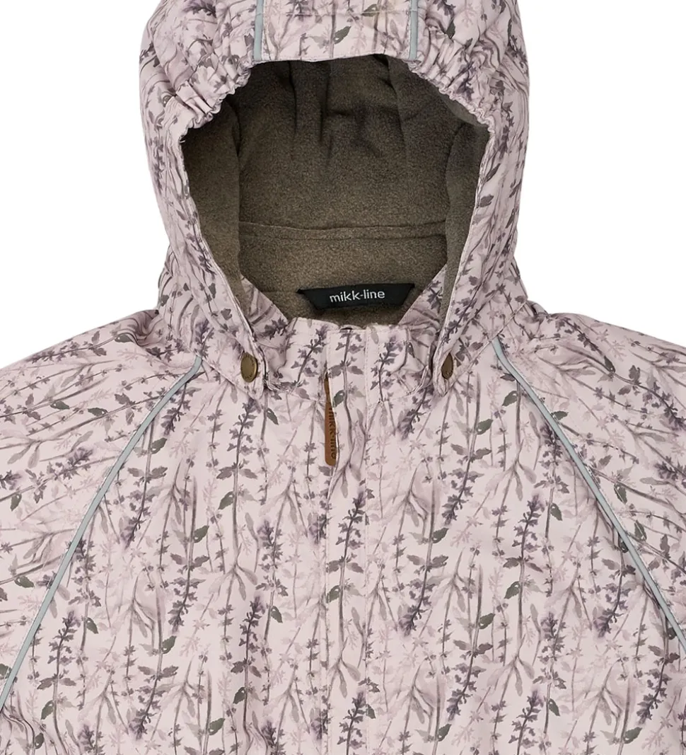 Mikk-Line Flyverdragter - Floral - Cloud Gray m. Print