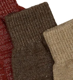 Mikk-Line Handsker - Uld/Polyamid - 3-pak - Apple Butter-Chocola