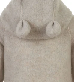 Mikk-Line Køredragt m. Hætte - Uld - Melange Offwhite