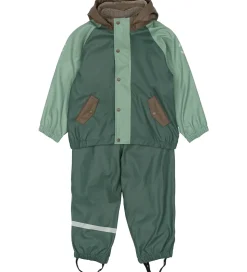 Mikk-Line Regntøj m. Fleece/Seler - PU - 3i1 - Balsam Green