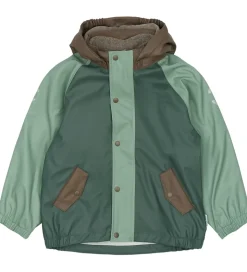 Mikk-Line Regntøj m. Fleece/Seler - PU - 3i1 - Balsam Green