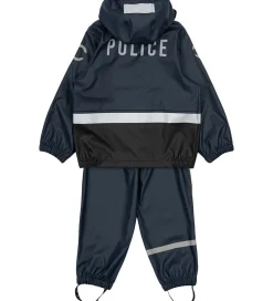 Mikk-Line Regntøj m. Seler - PU - Blue Nights m. Politi