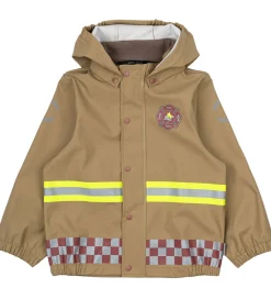 Mikk-Line Regntøj m. Seler - PU - Kelp m. Brandmand