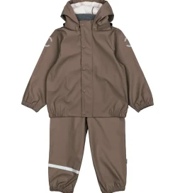 Mikk-Line Regntøj m. Seler - PU - Chocolate Chip