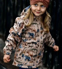 Mikk-Line Softshelljakke m. Fleece - Recycled - Nougat m. Dyr