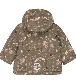 Mikk-Line Vinterjakke - Recycled - Burnt Olive m. Print