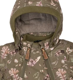 Mikk-Line Vinterjakke - Recycled - Burnt Olive m. Print